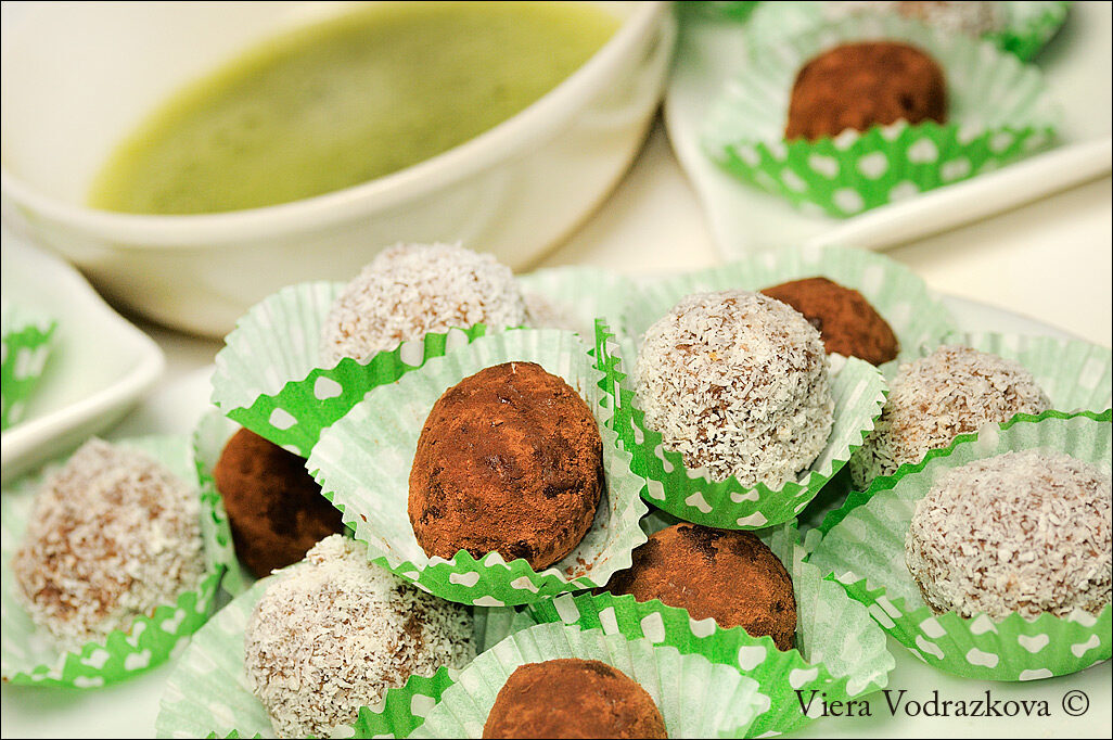 Tartufi al miglio senza glutine naturalmente dolci