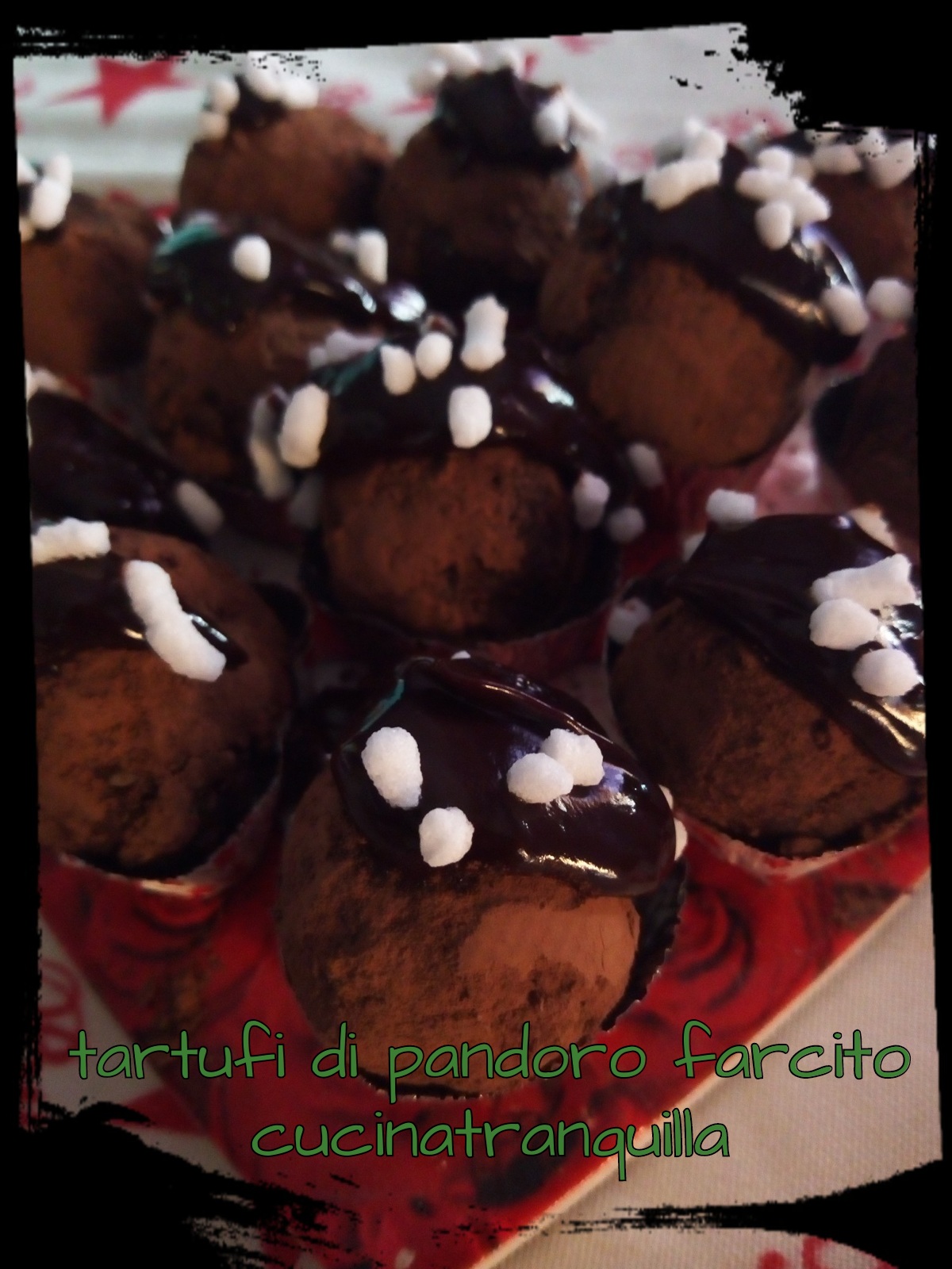 Tartufi di pandoro farcito