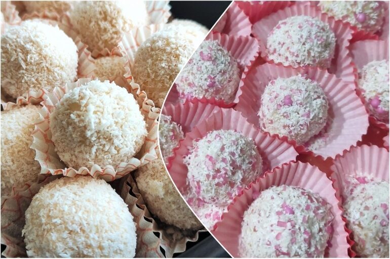 Tartufini al limone e cocco senza cottura