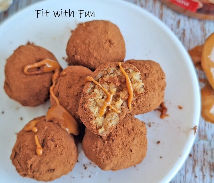 Tartufini di gallette proteici 3 ingredienti 27 calorie