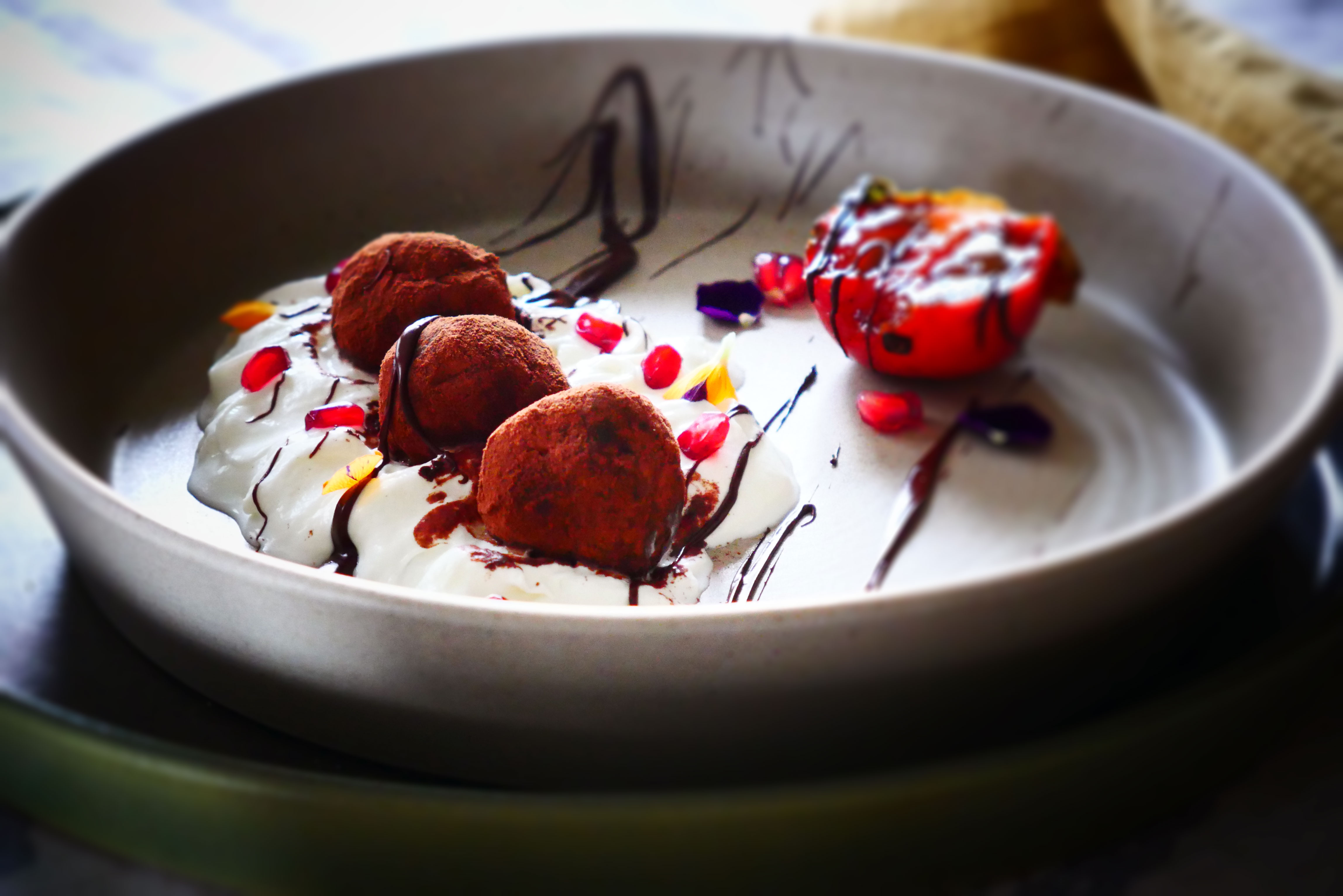 Tartufini dolci con biscotti  secchi