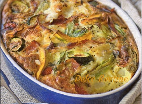 Teglia ricca di verdure