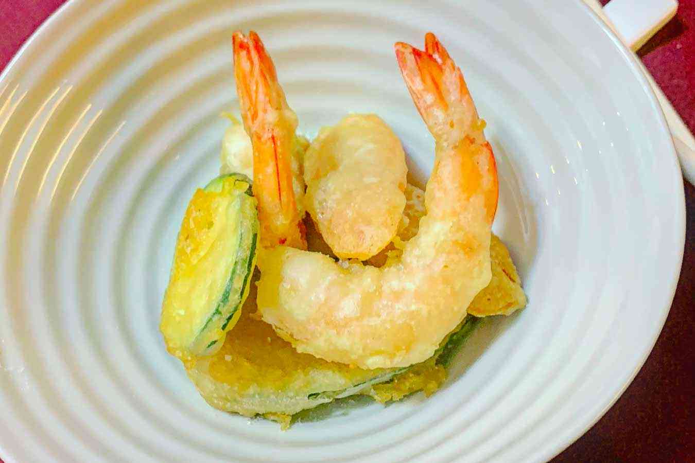Tempura di gamberi e verdure