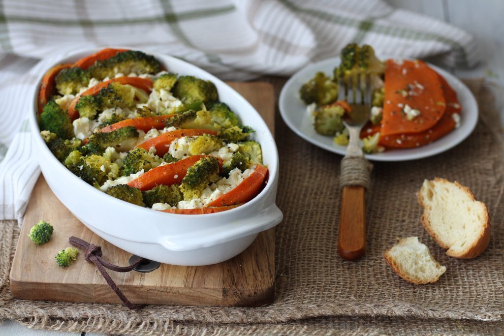 Terrina feta broccoli e zucca al rosmarino