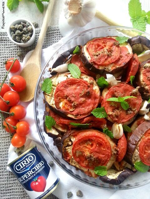 Terrina rustica di pomodoro e melanzane saporite