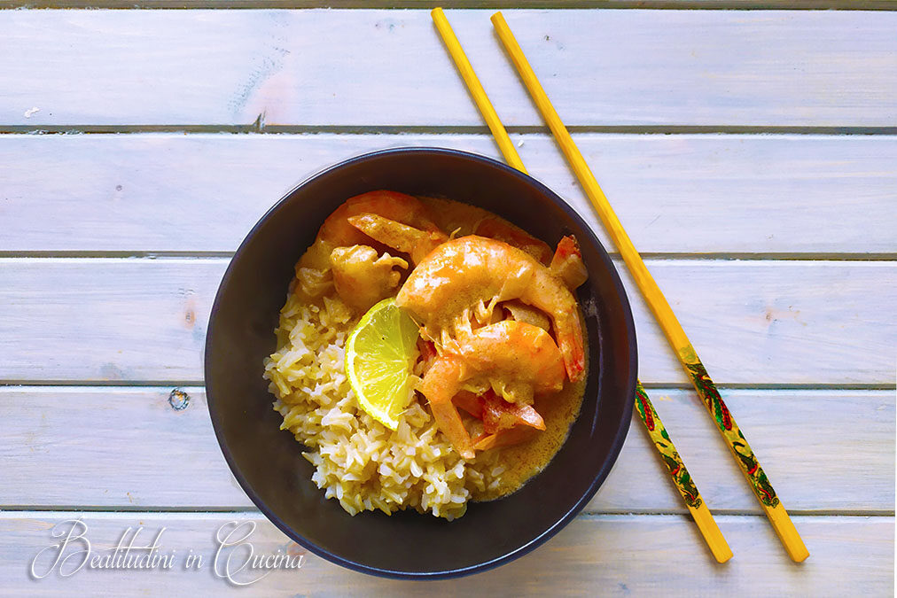 Thai curry di gamberi
