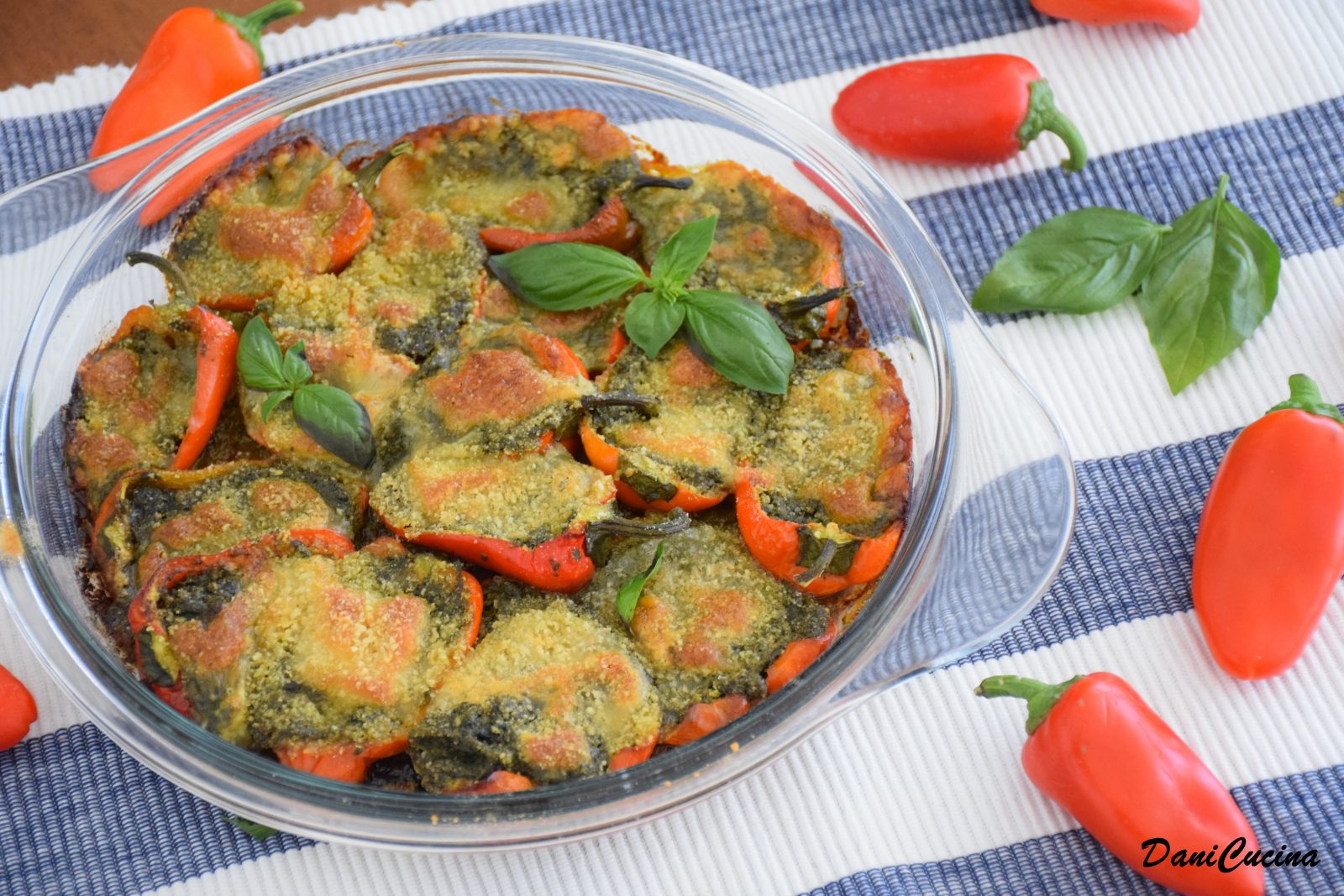 Tian di peperoncini al pesto genovese