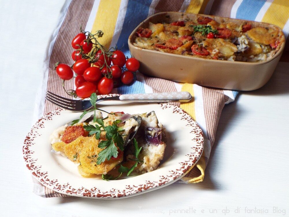 Tiella di riso patate e cozze