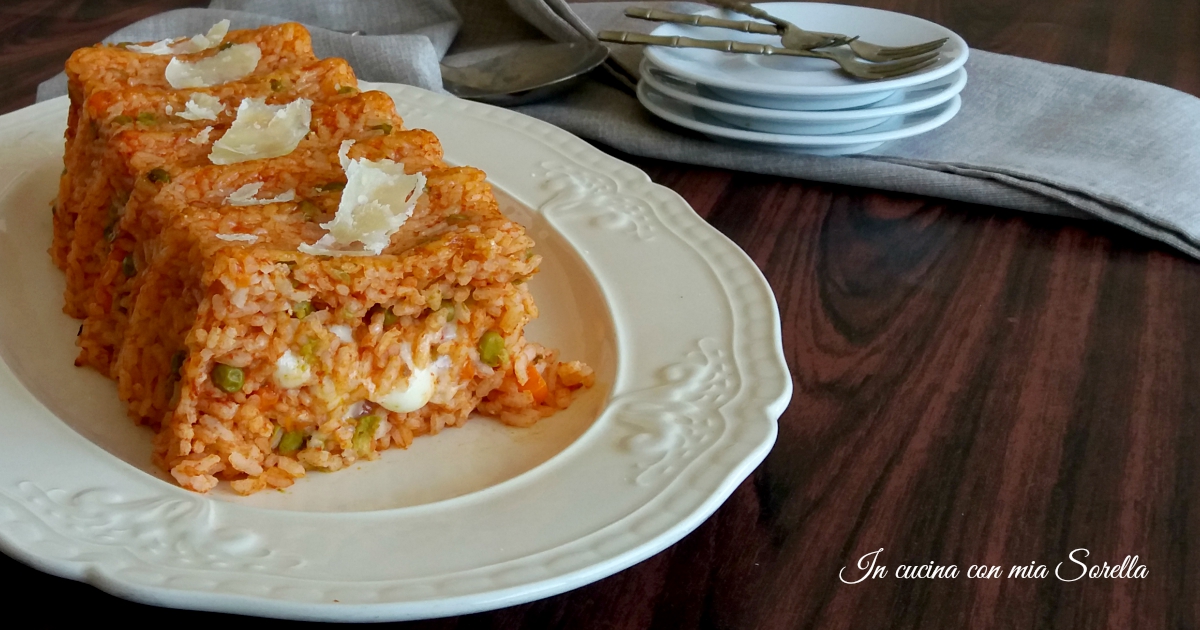Timballo di riso con cuore filante