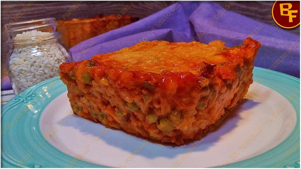 Timballo di riso con piselli