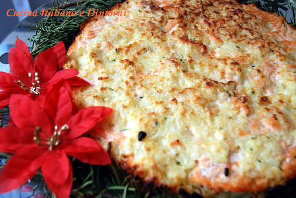 Timballo di riso e salmone