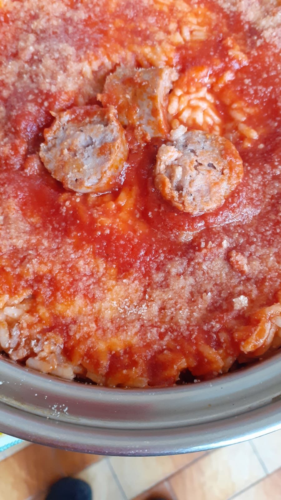 Timballo di riso e salsiccia
