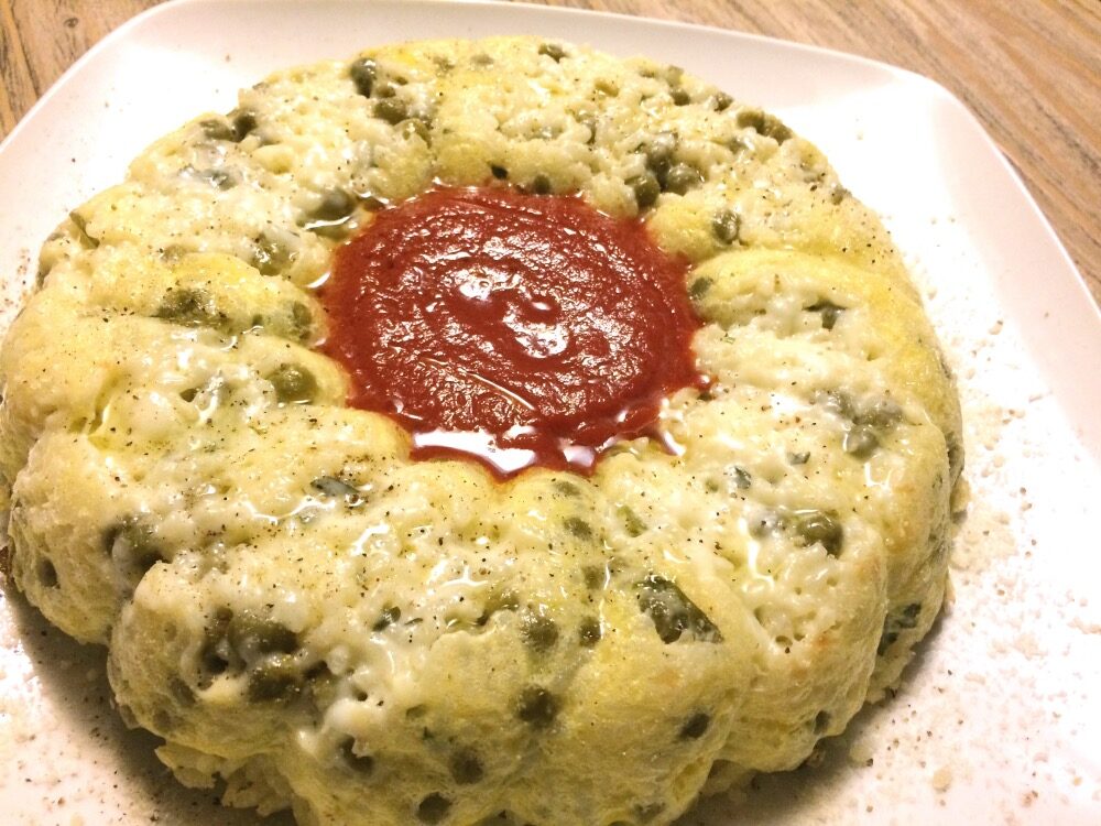 Timballo di riso pomodoro e piselli