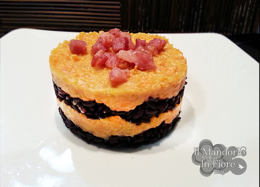 Timballo di risovenere e crema di zucca