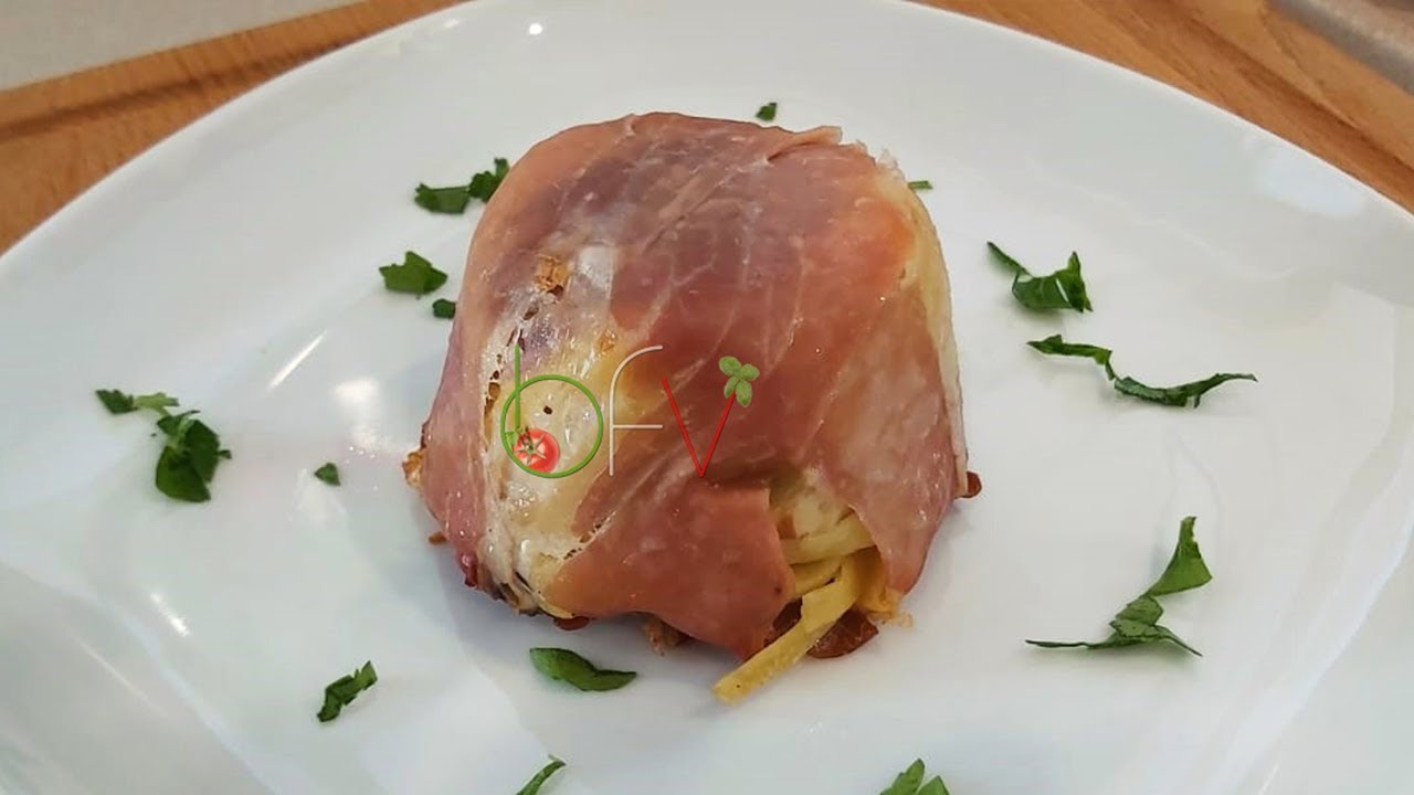 Timballo di tagliatelle con prosciutto e funghi porcini – timballo di tagliatelle con prosciutto e funghi porcini – 
 [videoricetta]