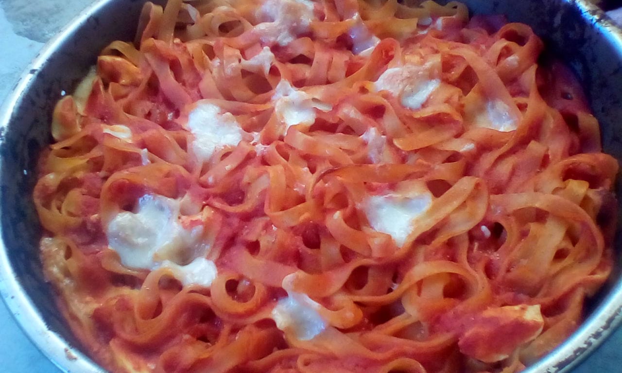 Timballo di tagliatelle
