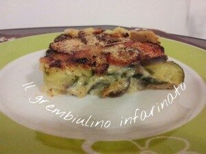 Timballo di verdure crude. ricetta semplice.