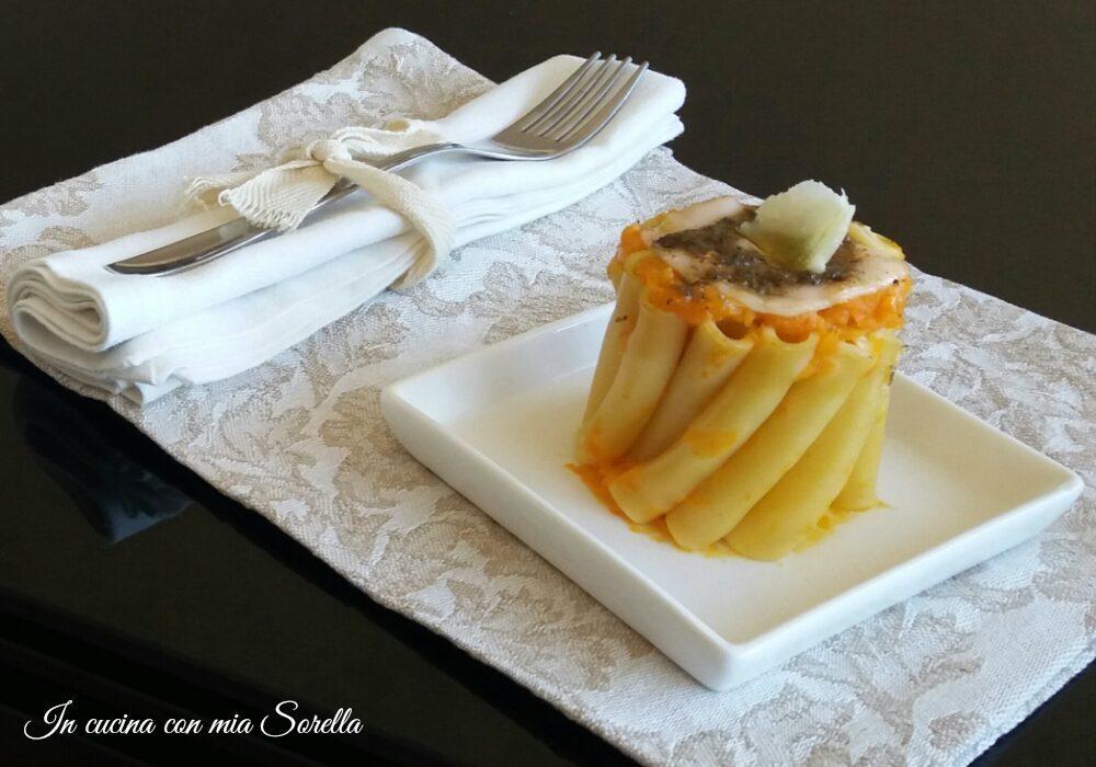 Timballo di ziti alla zucca e tartufo