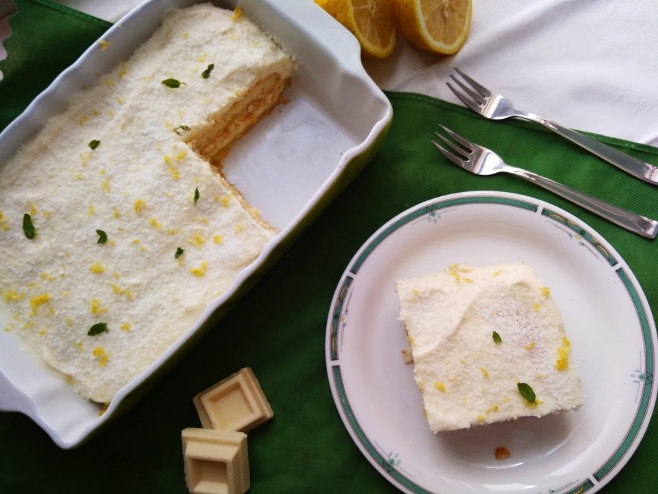 Tiramis al limone e cioccolato bianco
