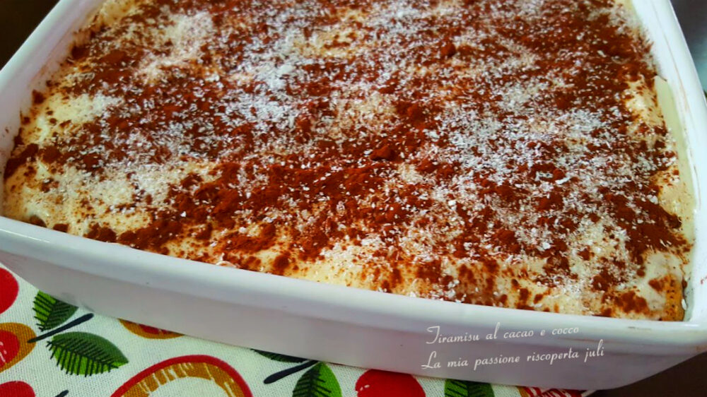 Tiramisu al cacao e cocco
