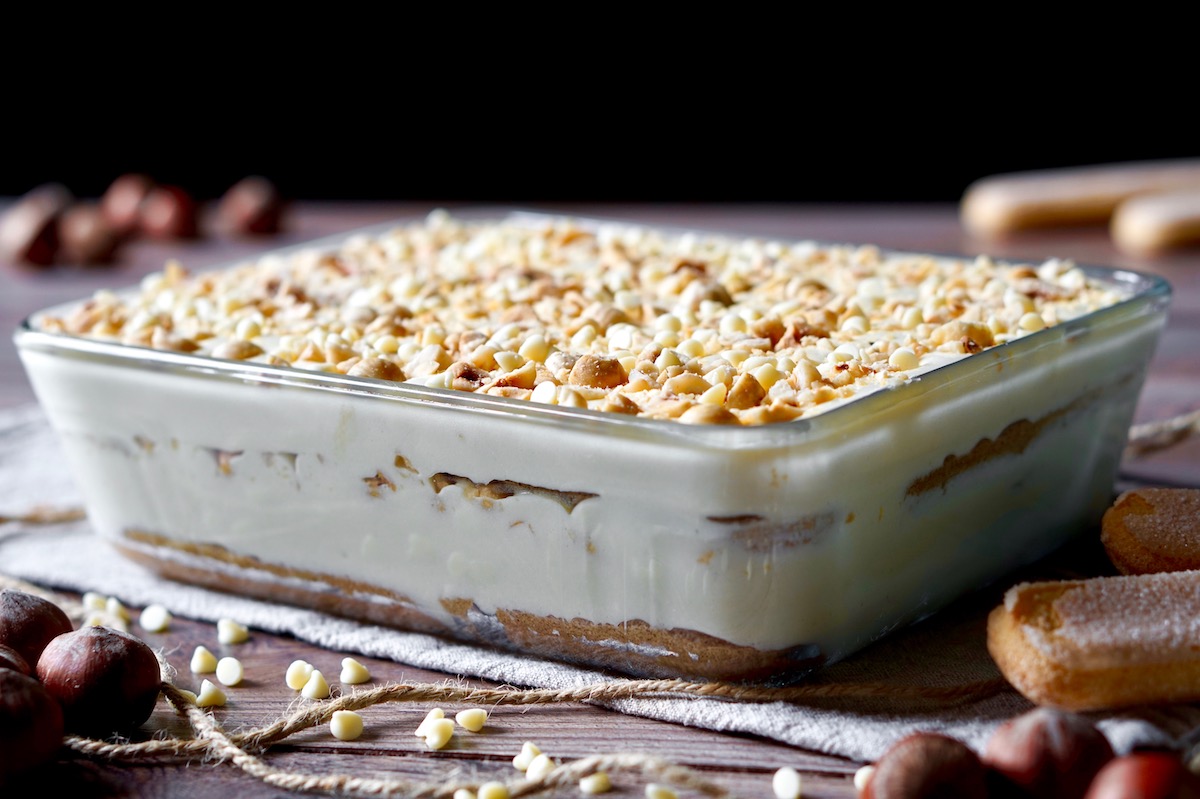 Tiramisù al Cioccolato Bianco e Nocciole