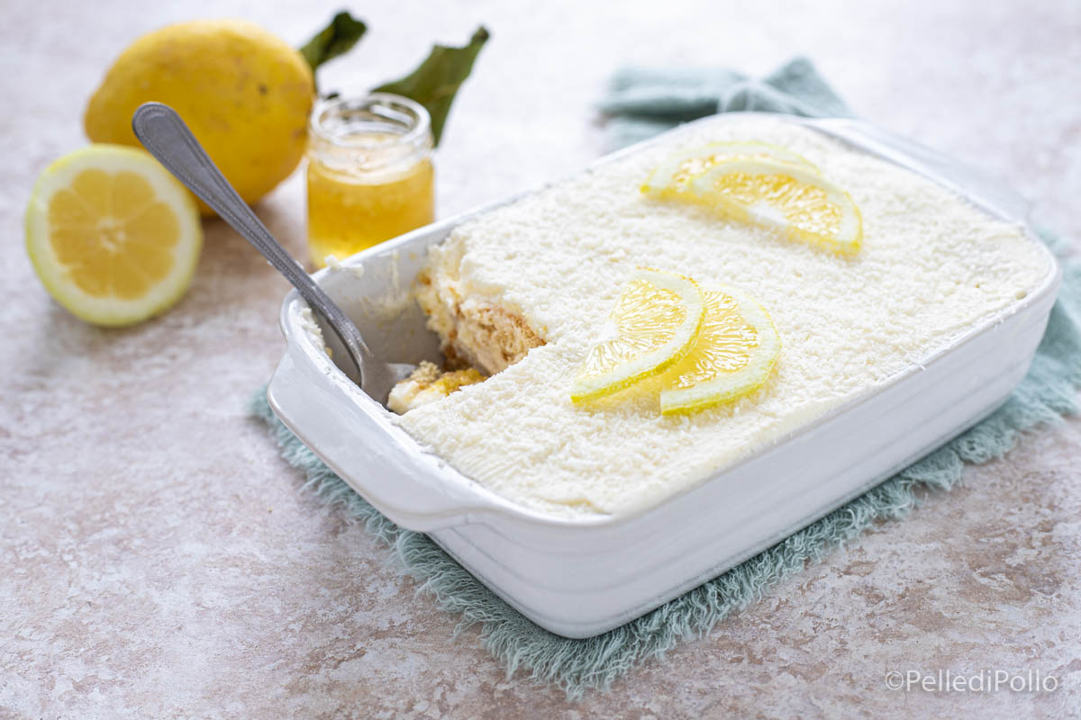 Tiramisù al limone con crema senza uova