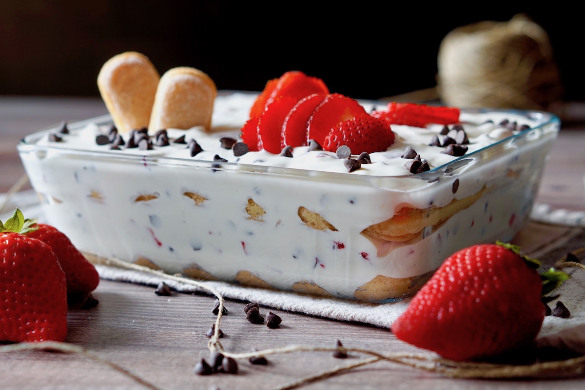 Tiramisù alle fragole e cioccolato