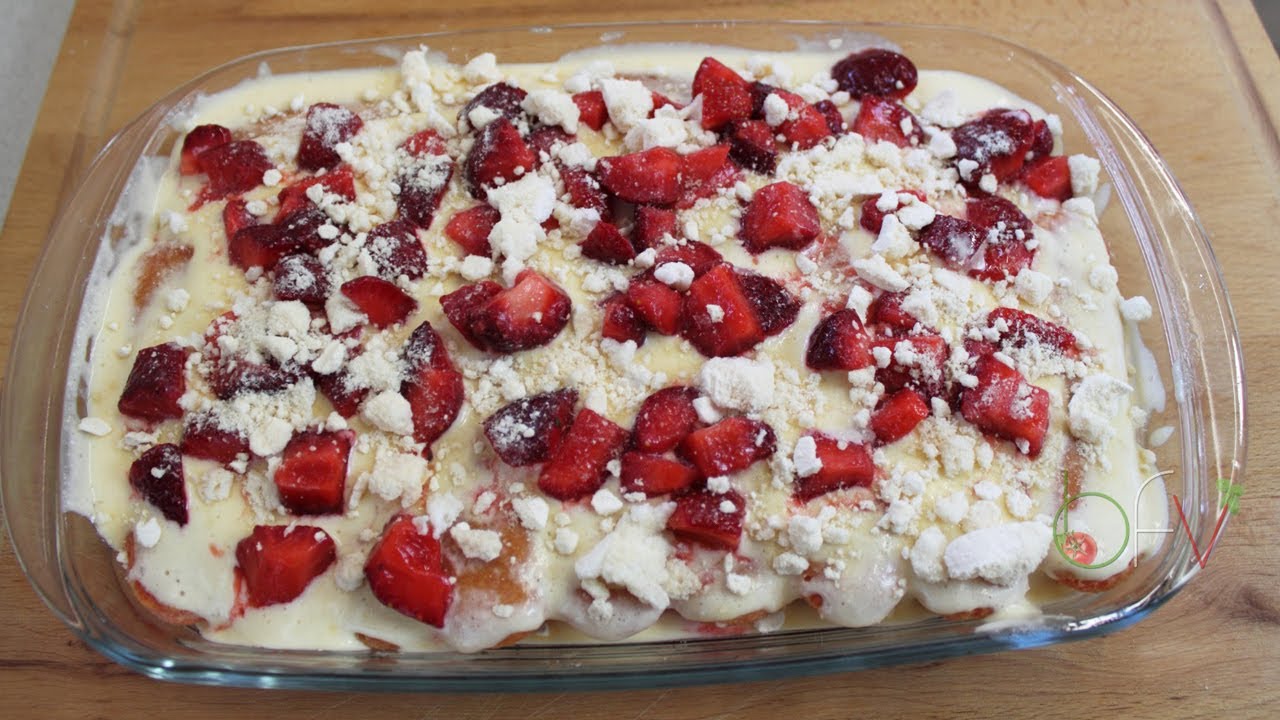 Tiramisu’ alle fragole – tiramisu’ allo yogurt [videoricetta]
