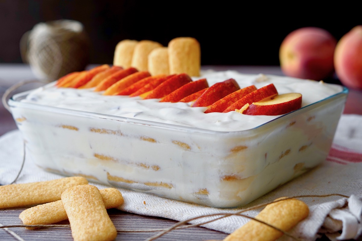Tiramisù alle Pesche e Pavesini