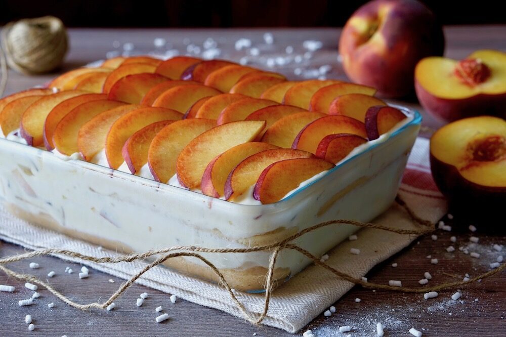 Tiramisù alle pesche