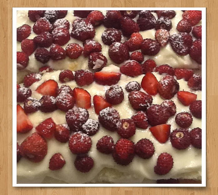 Tiramisu con fragole, mascarpone