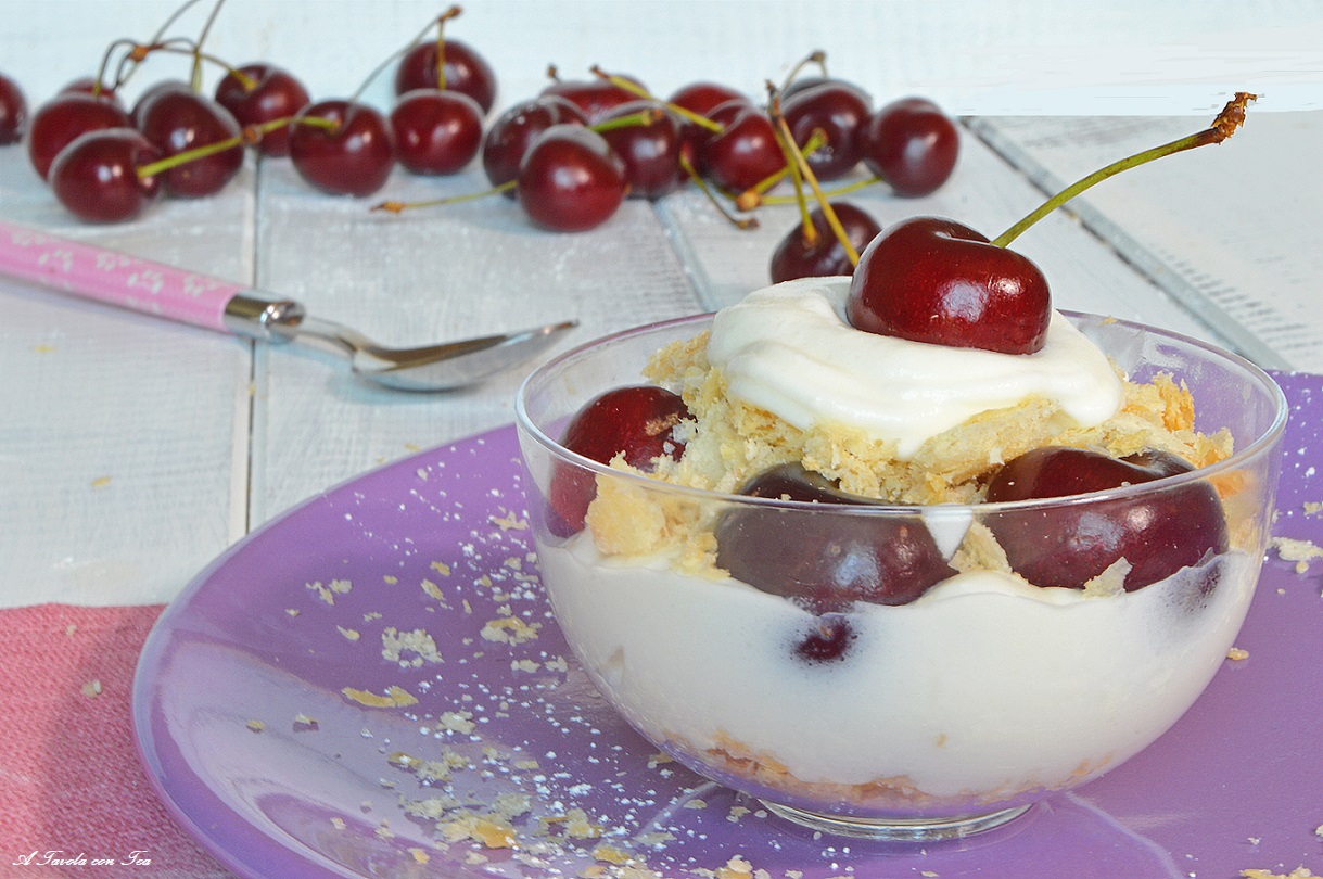 Tiramisù estivo alle ciliegie