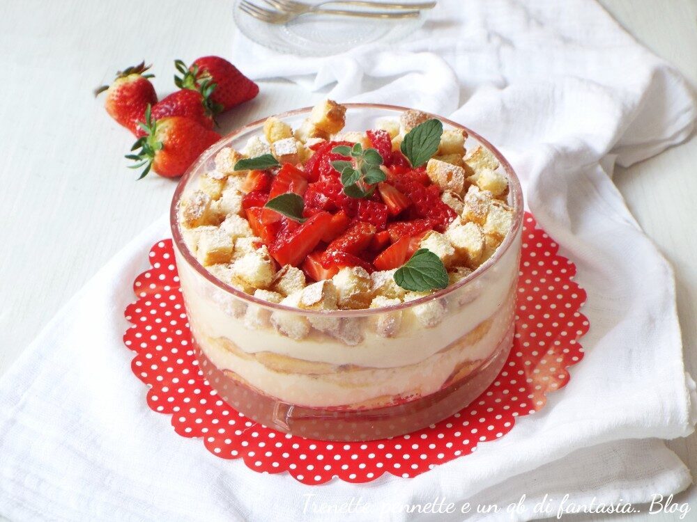 Tiramisù mimosa alle fragole