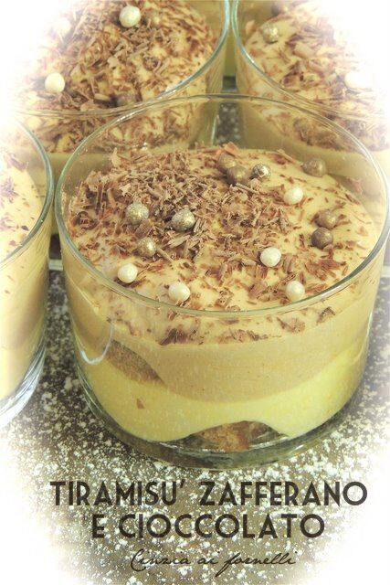 Tiramisù zafferano e cioccolato