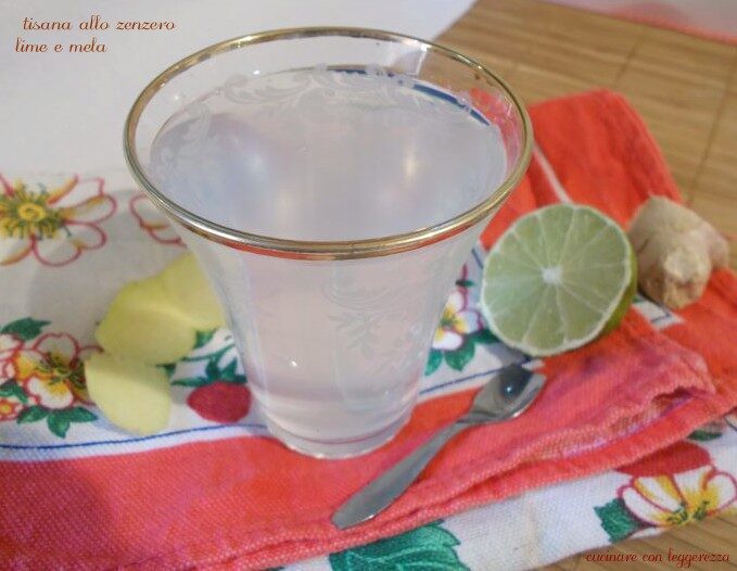Tisana allo zenzero lime e mela