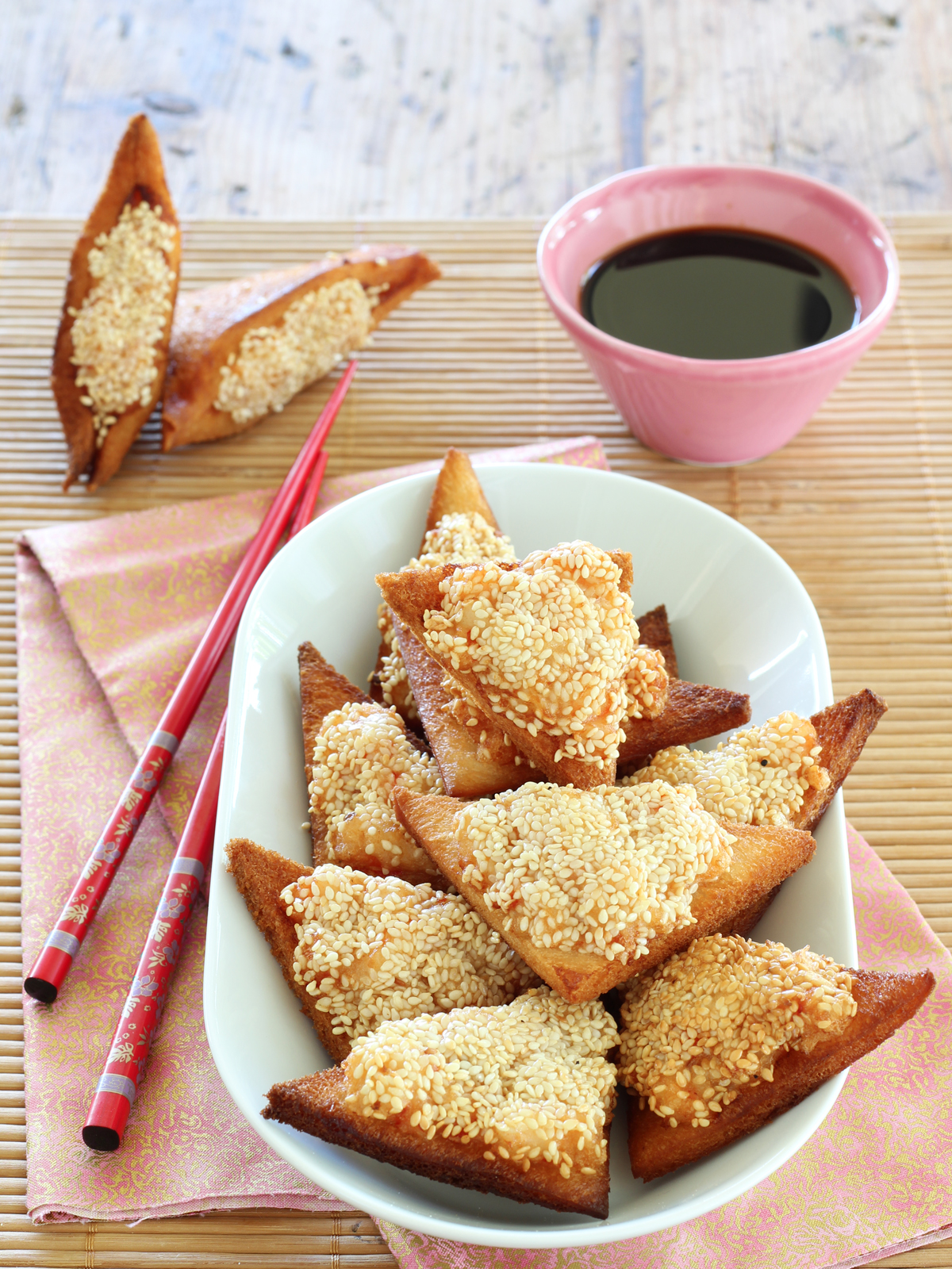 Toast di gamberi