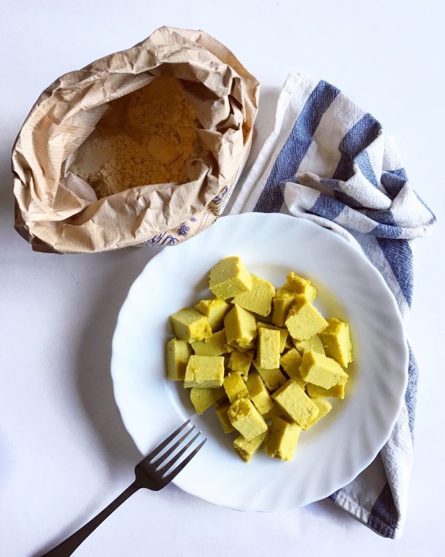 “tofu” di farina di ceci