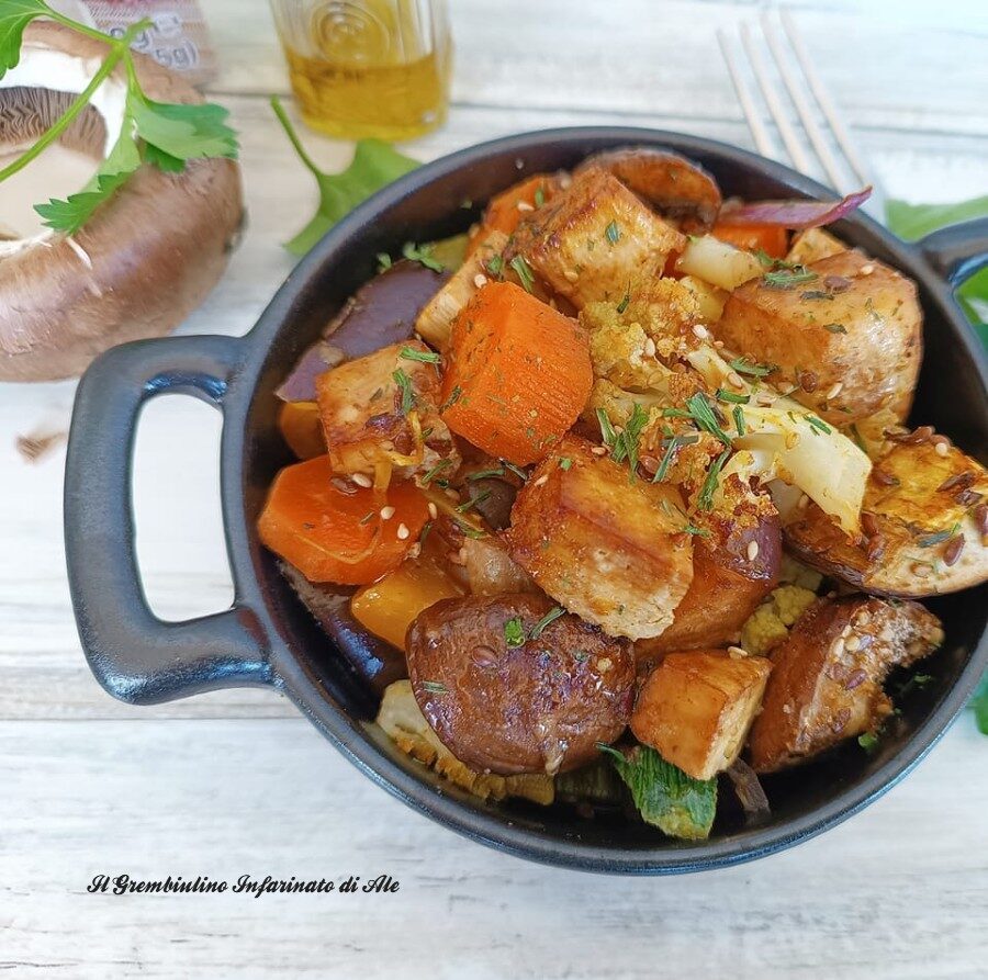 Tofu in teglia alle verdure