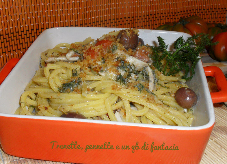 Tonnarelli con alici pomodorini secchi e finocchietto
