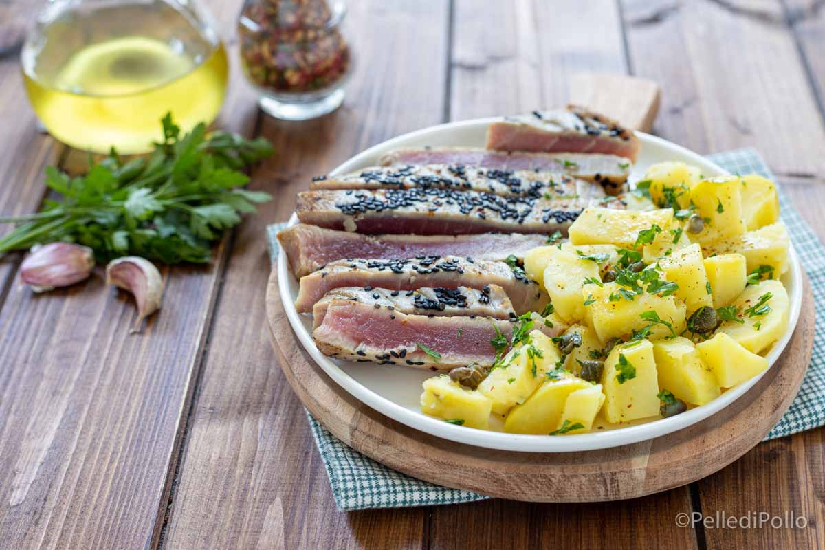 Tonno fresco con insalata di patate