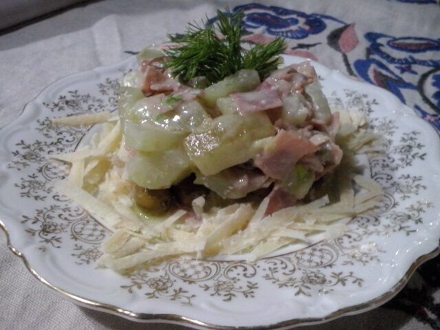 Torretta di finocchi e prosciutto cotto