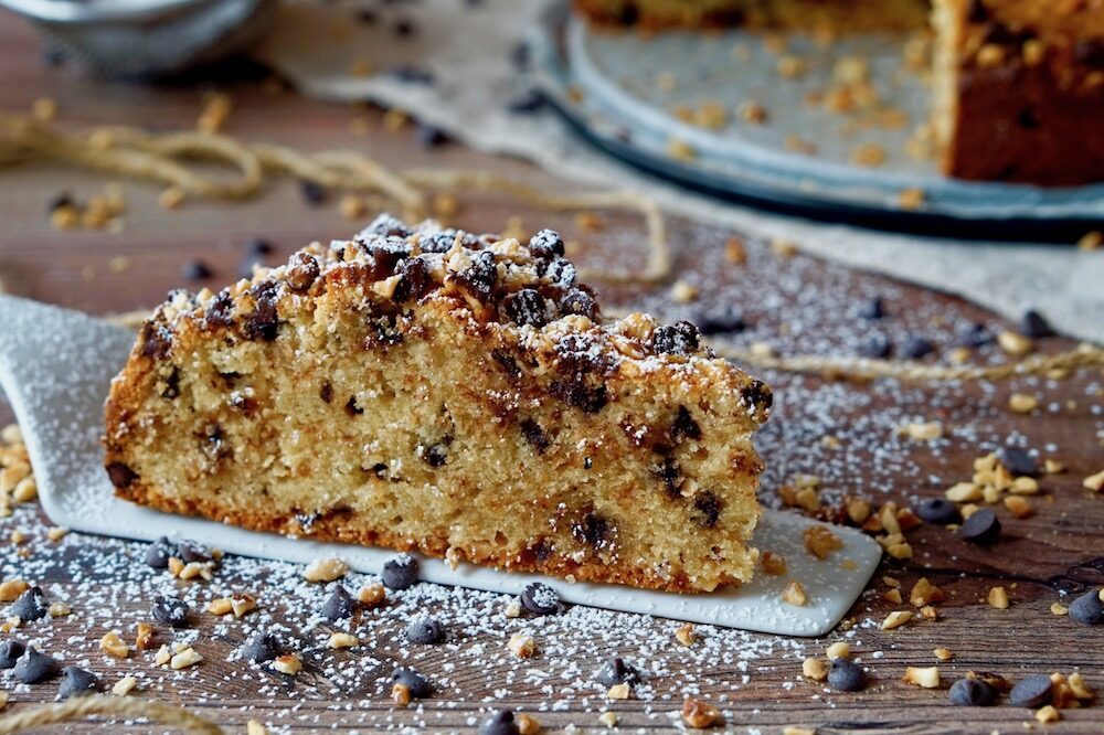 Torta 5 minuti con ricotta, cioccolato e nocciole
