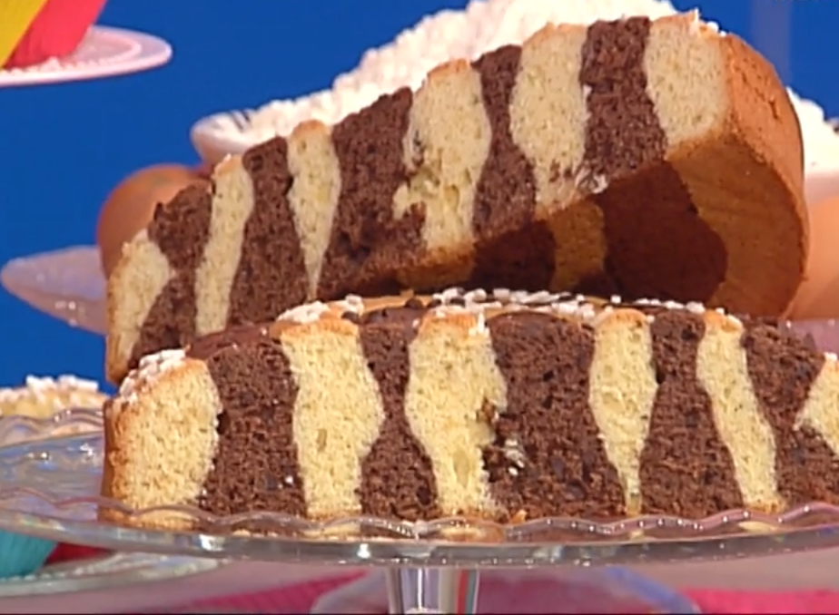 Torta a spirale bicolore da La Prova del Cuoco