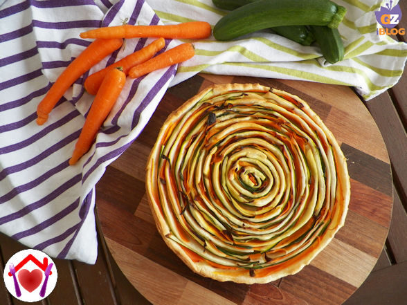 Torta a spirale con zucchine e carote