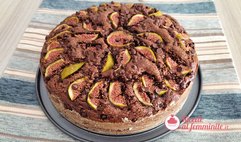 Torta ai fichi e cioccolato