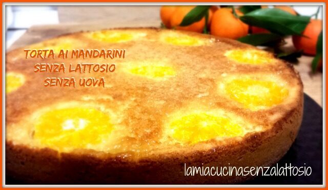 Torta ai mandarini senza uova senza lattosio