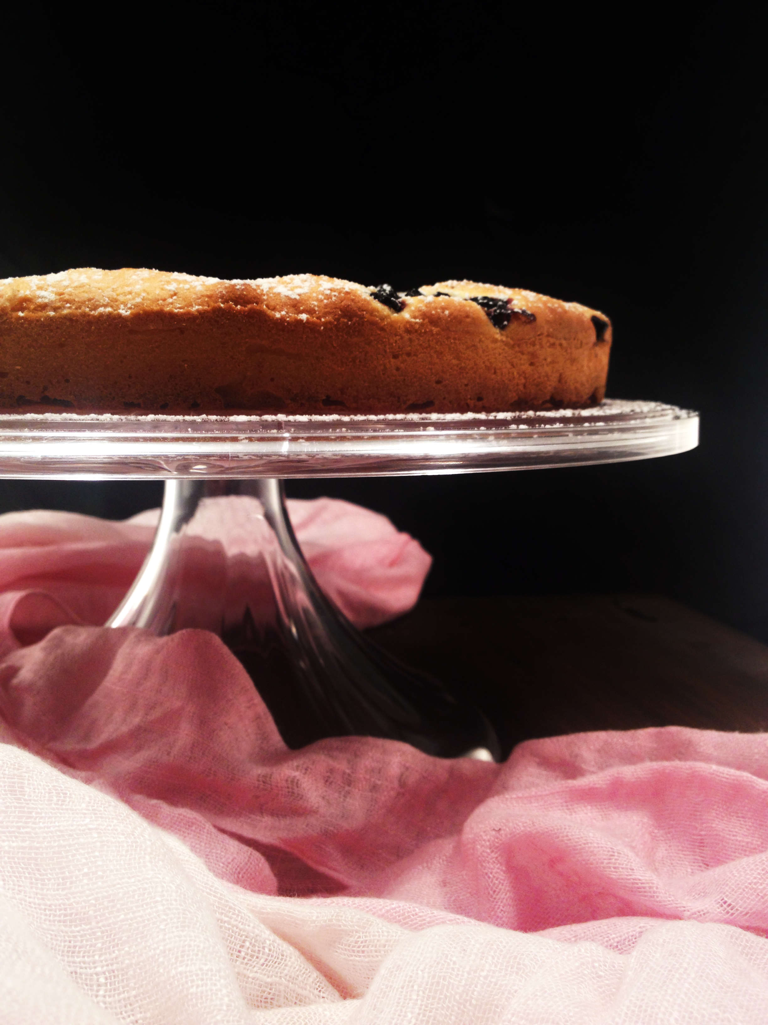 Torta ai mirtilli, cocco e lime