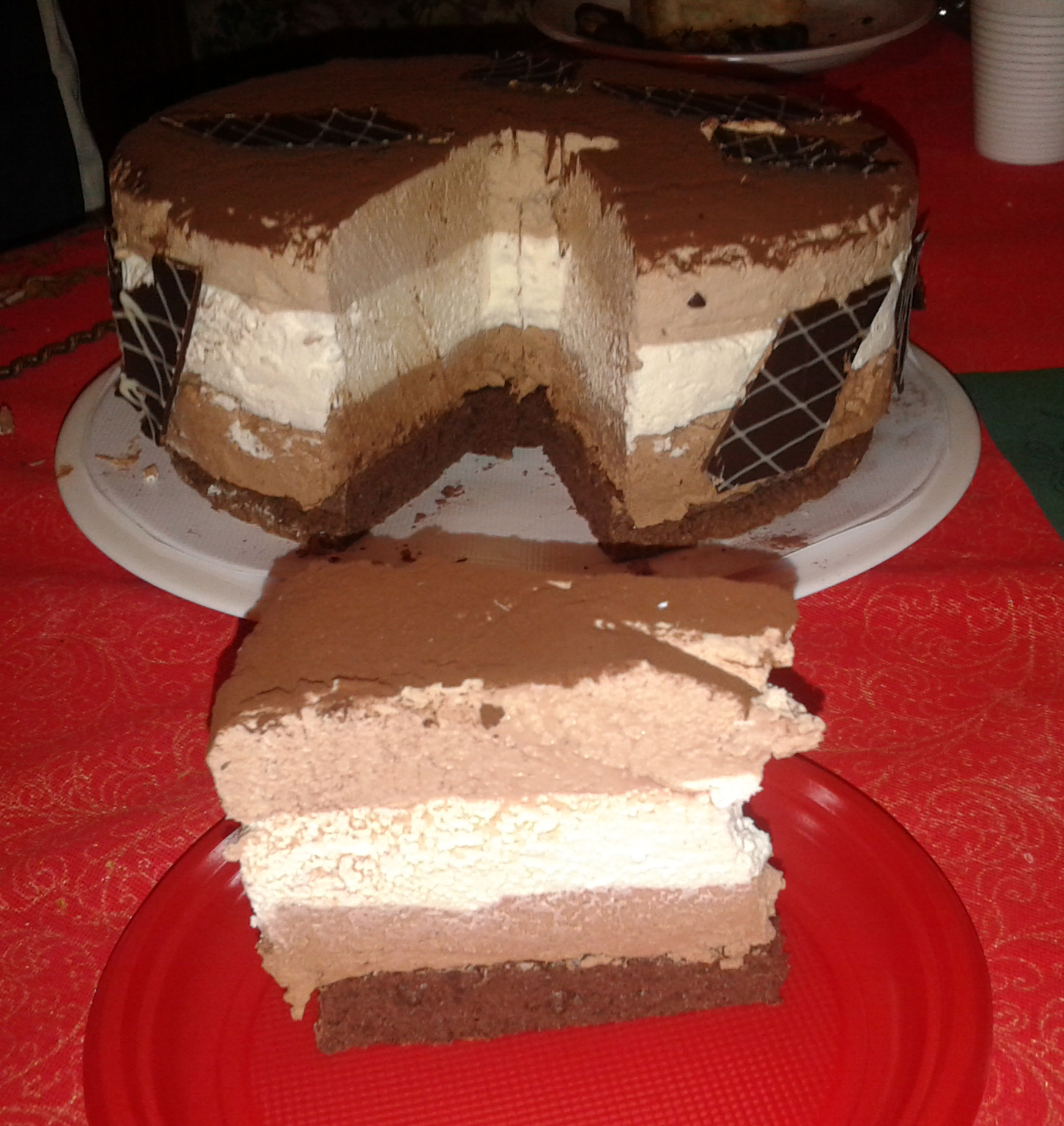 Torta ai tre cioccolati