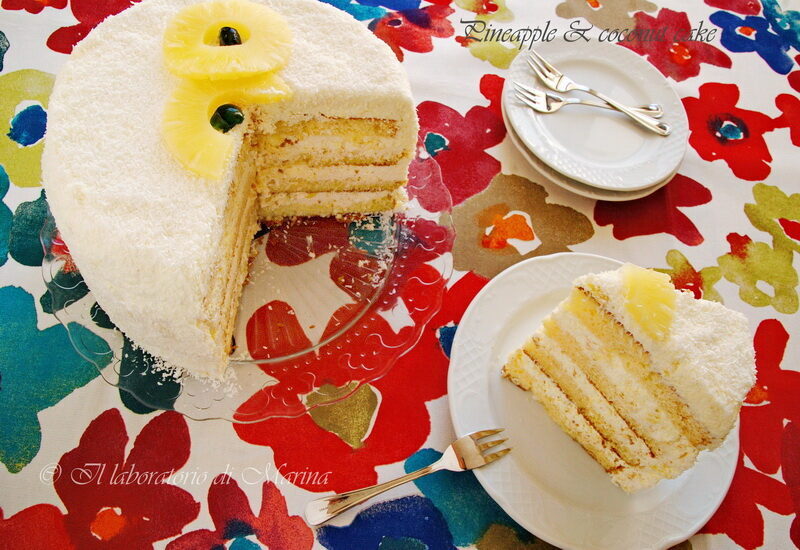 Torta al ananas e cocco