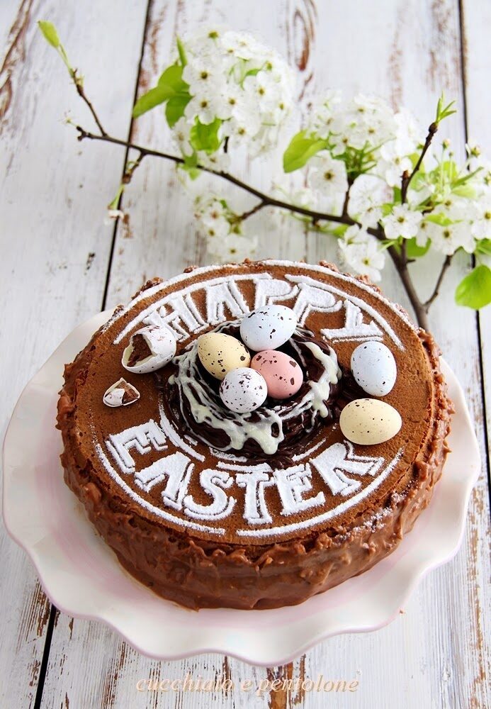 Torta al cacao e ganache tartufata, buona pasqua!